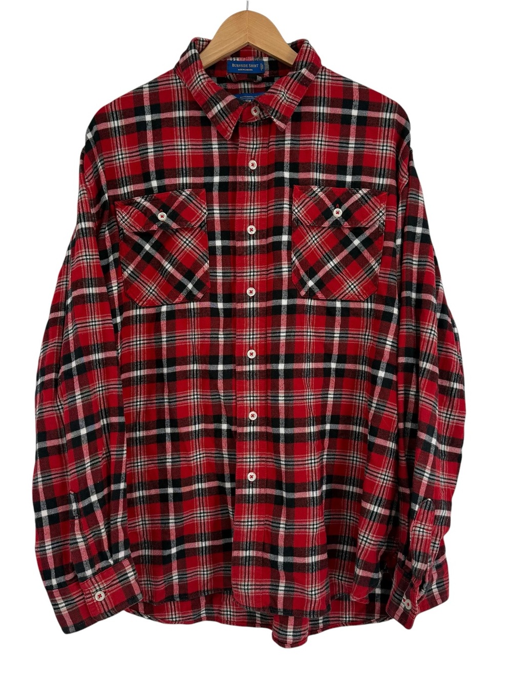 Pendleton Burnside Button Up Plaid Flannel Shirt Men's Size 2XL Red Cotton